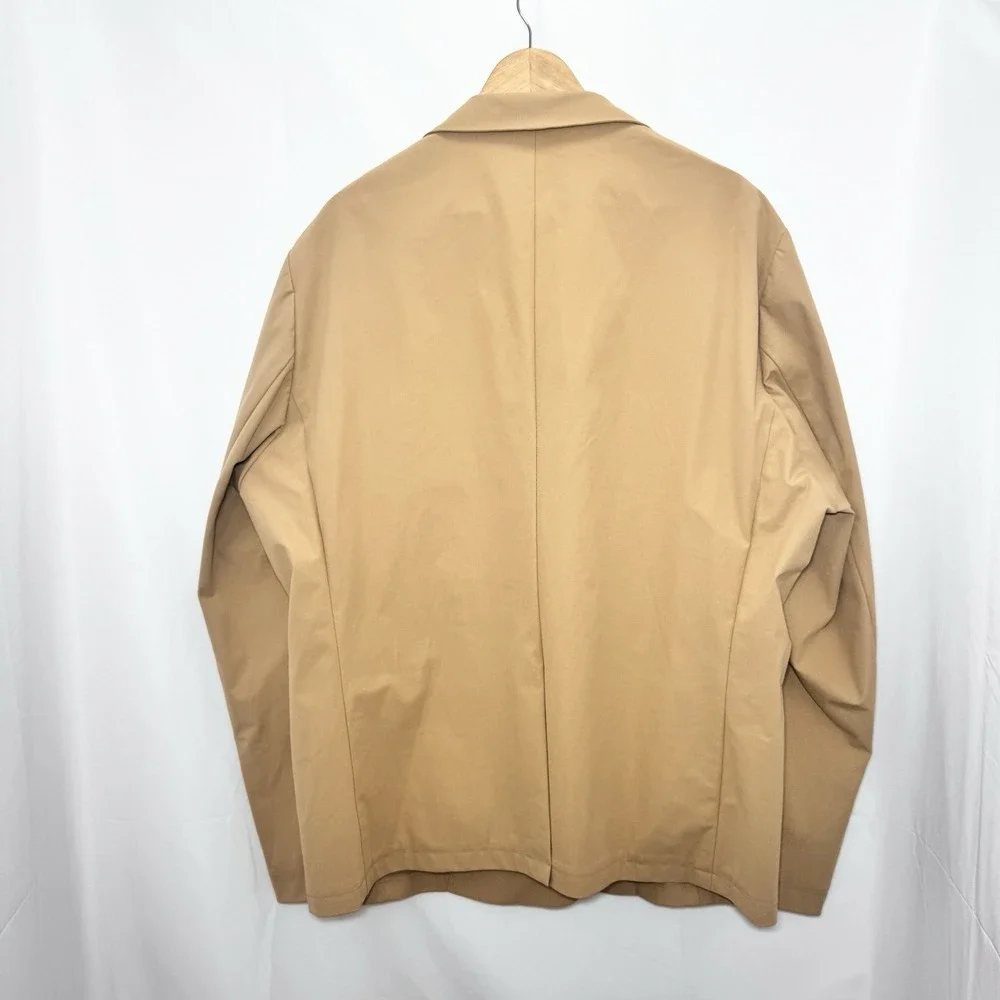 Sene FlexTech Travel Suit Mens Custom Made Unstructured Stretch 46-48L Khaki Tan